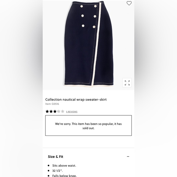 J. Crew Collection Nautical Wrap Sweater Skirt - Picture 8 of 12